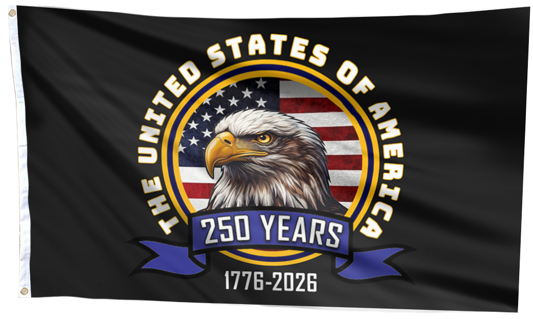 The United States of America 250 Years Eagle Flag