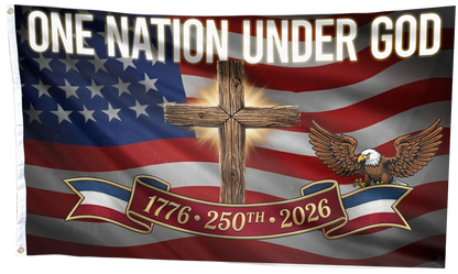 One Nation Under God Eagle Flag