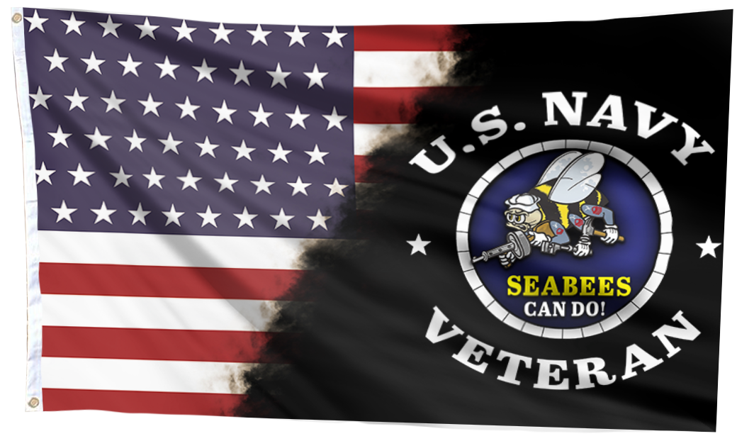 U.S. Navy Seabees Can Do Veteran Flag