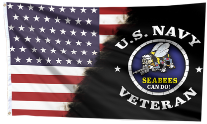 U.S. Navy Seabees Can Do Veteran Flag