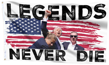 Trump - Legends Never Die Flag