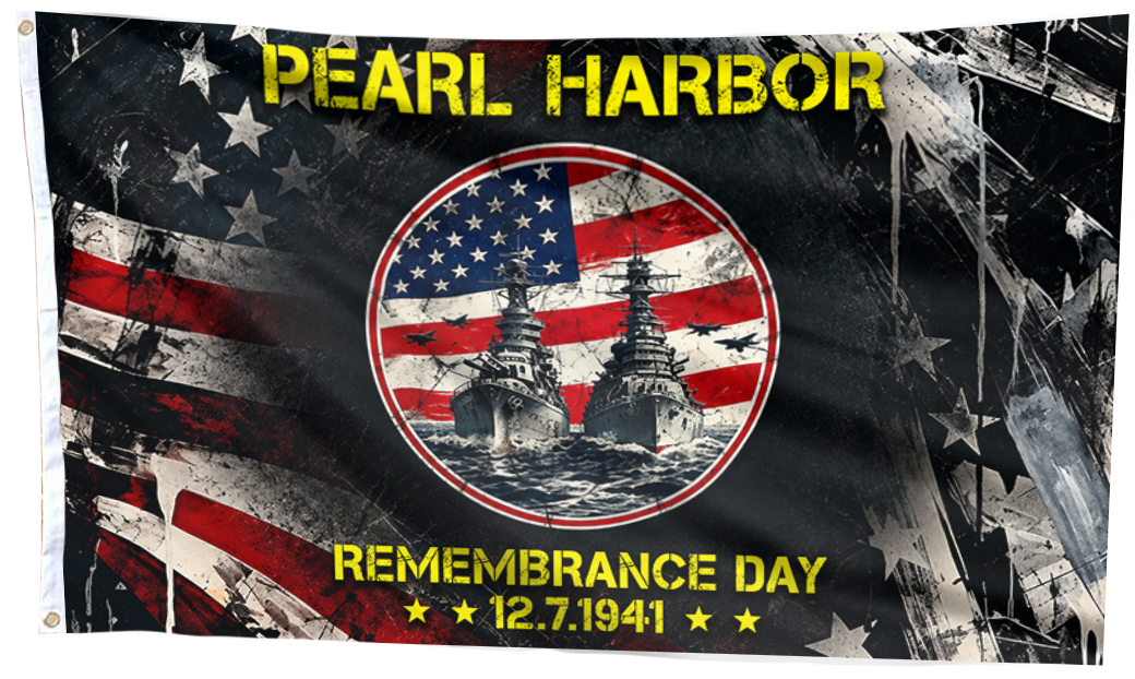 Pearl Harbor - Remembrance Day USA Flag