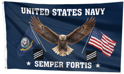 US Navy Eagle Semper Fortis - Seaman Flag
