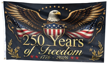 250 Years of Freedom Eagle Black Flag