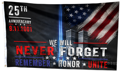 25th Anniversary We Will Never Forget Flag