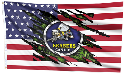 Seabees Pride USA Flag