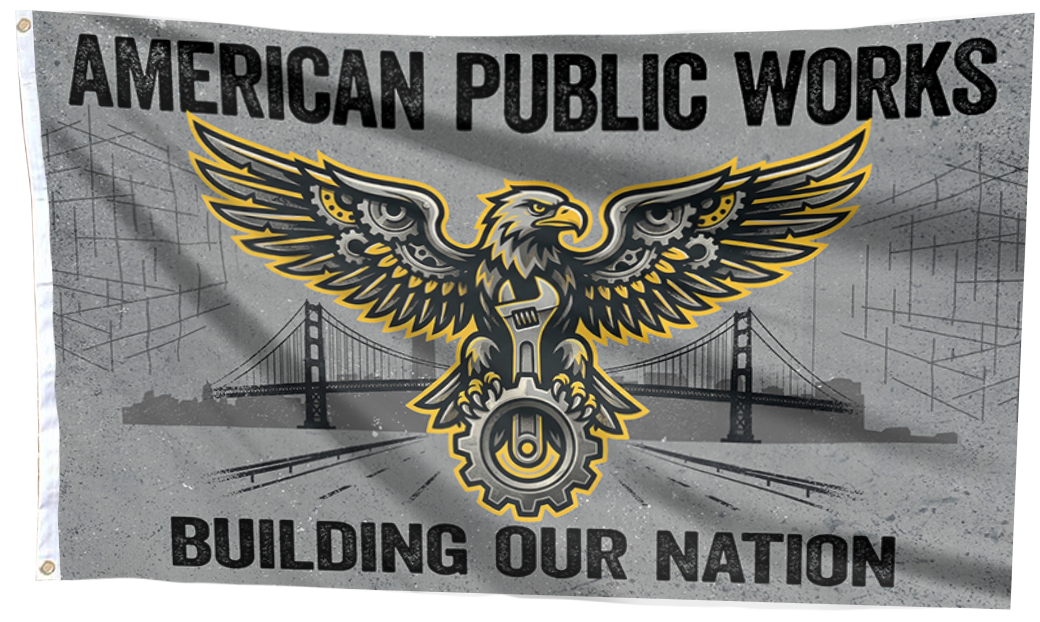 American Public Works Building Our Nation Flag