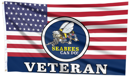 Seabees Can Do Veteran Flag