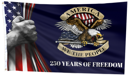 America We the People Blue Flag