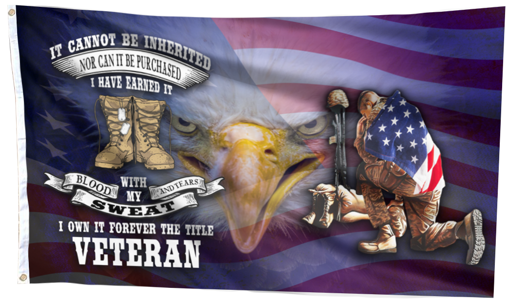 Veteran - Blood, Sweat and Tears Flag