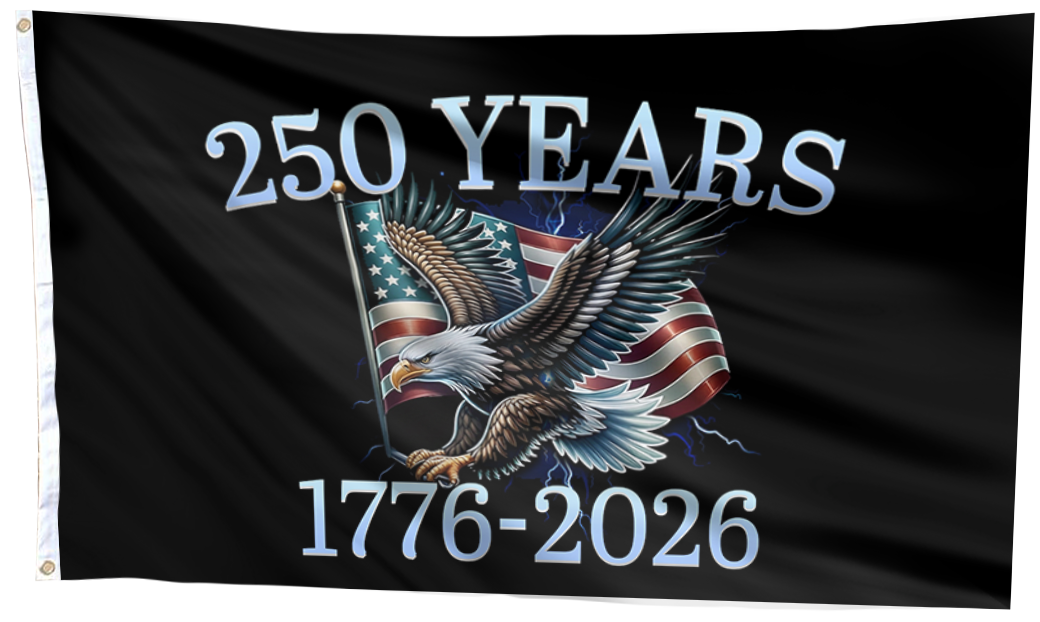 America 250th Anniversary Eagle Black Flag