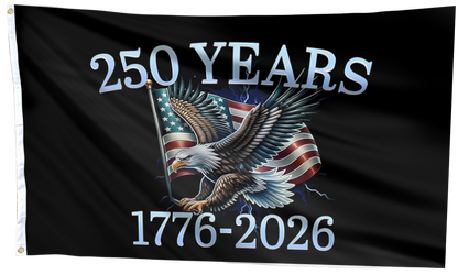 America 250th Anniversary Eagle Black Flag