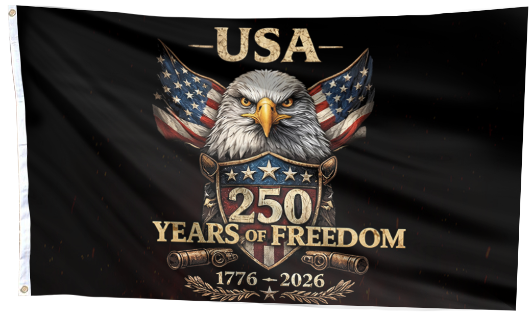 USA 250 Independence Anniversary Patriotic Eagle Flag