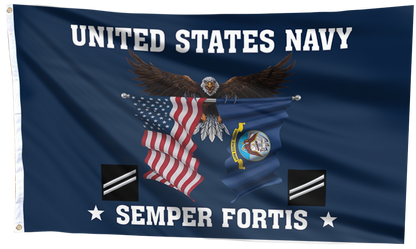 United States Navy Eagle Semper Fortis - Seaman Apprentice Flag