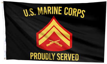 U.S. Marine Corps Proudly Served - Corporal Flag