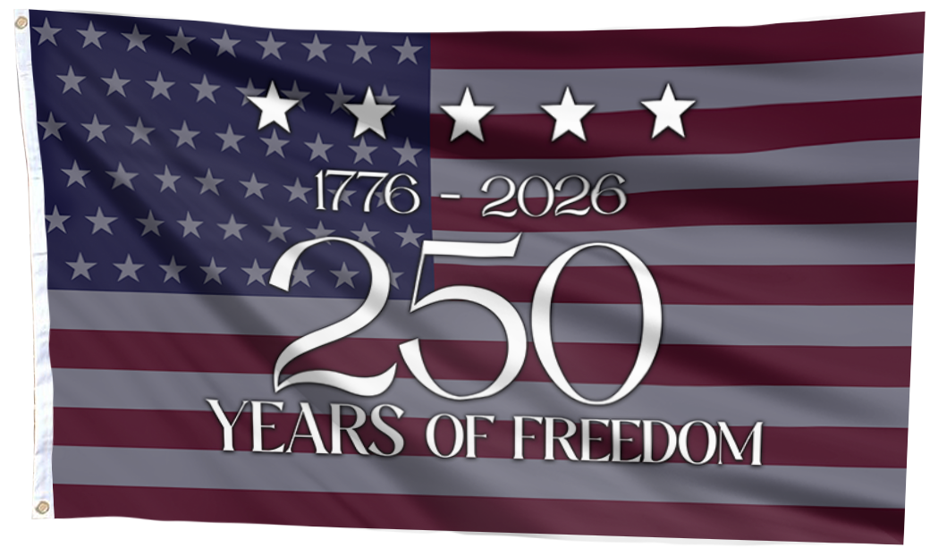 1776-2026 250 Years of Freedom USA Flag