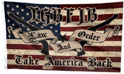 LGBFJB Law and Order - Take America Back Flag