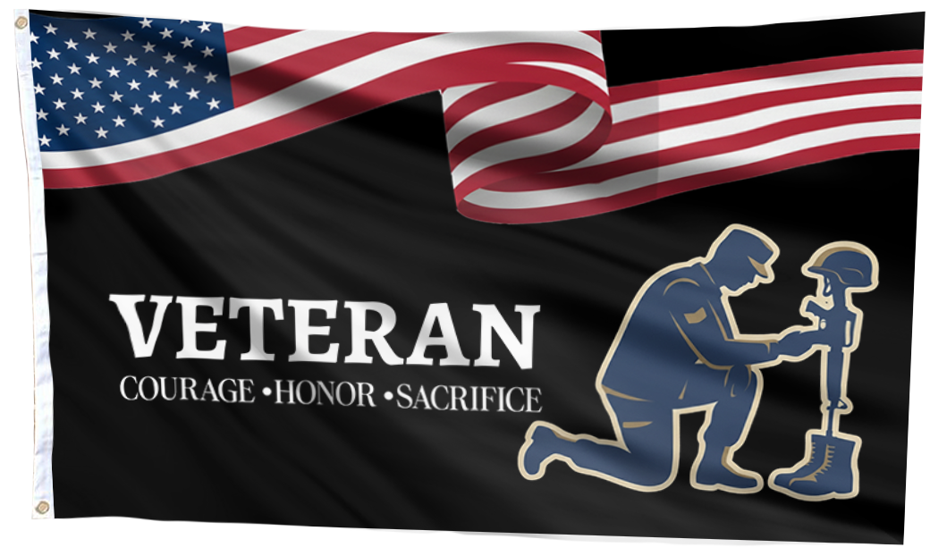 Veteran Courage Honor Sacrifice USA Flag