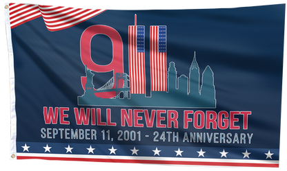 September 11 - We Will Never Forget 24th Anniversary Flag