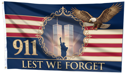 911 Lest We Forget Flag
