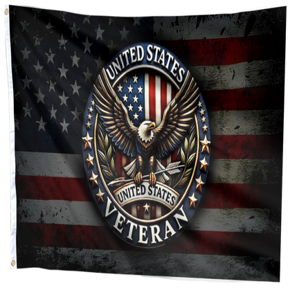Patriotic American Veteran Flag