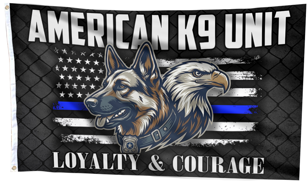 American K9 Unit Loyalty & Courage Flag