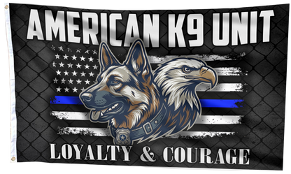 American K9 Unit Loyalty & Courage Flag