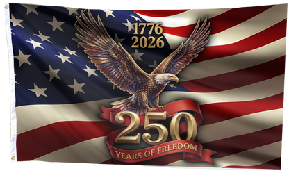 1776 - 2026 250 years of Freedom Flag