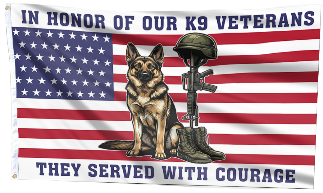 In Honor of Our K9 Veterans Flag