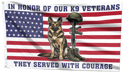 In Honor of Our K9 Veterans Flag