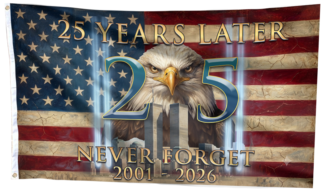 USA Eagle 25 Years Later Flag