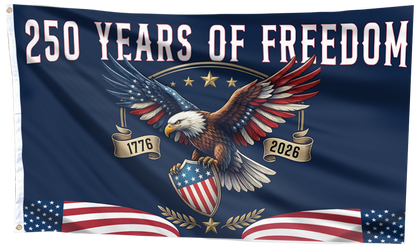 250 Years of Freedom Patriotic Eagle Flag
