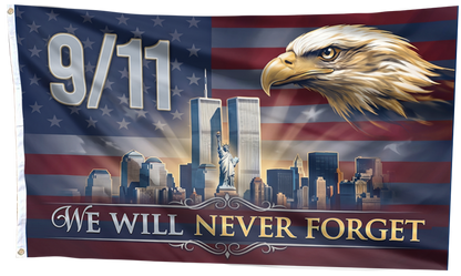 9/11 We Will Never Forget Eagle Flag