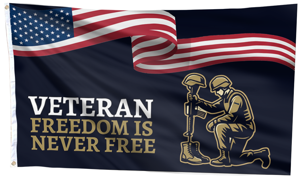 Veteran Freedom Is Never Free Flag