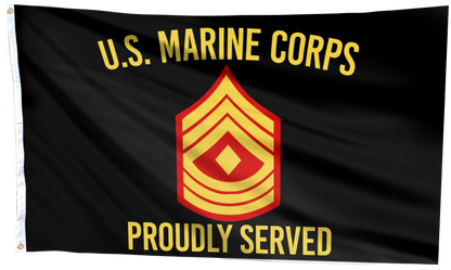 U.S. Marine Corps Proudly Served - First Sergeant Flag