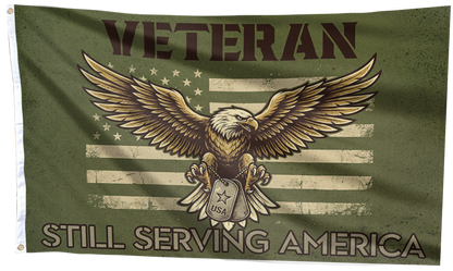 Veteran Still Serving America Flag