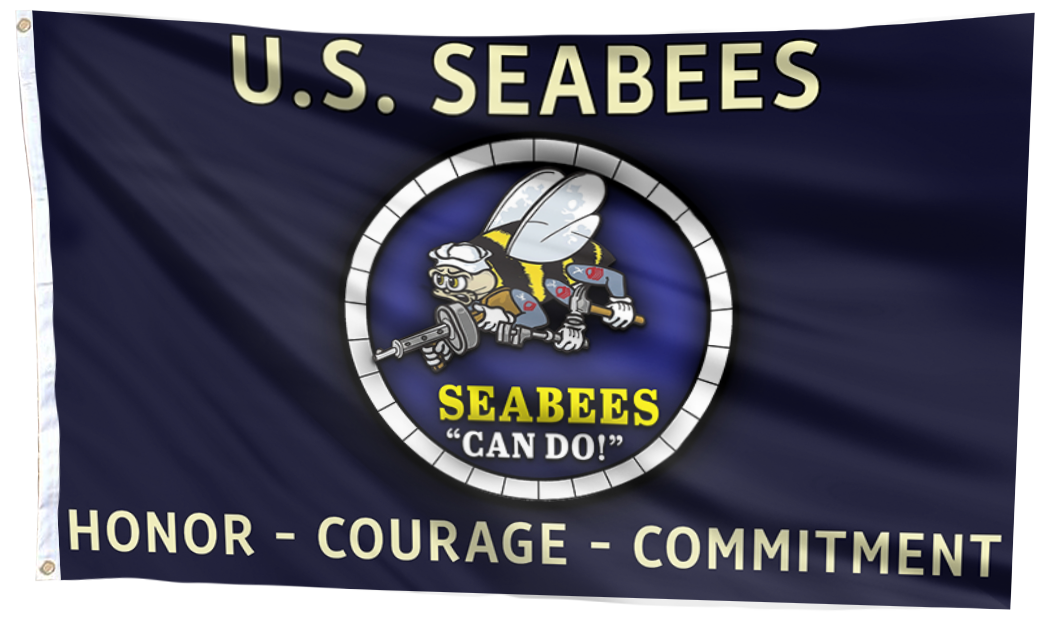 U.S. Seabees - Honor Courage Commitment Flag