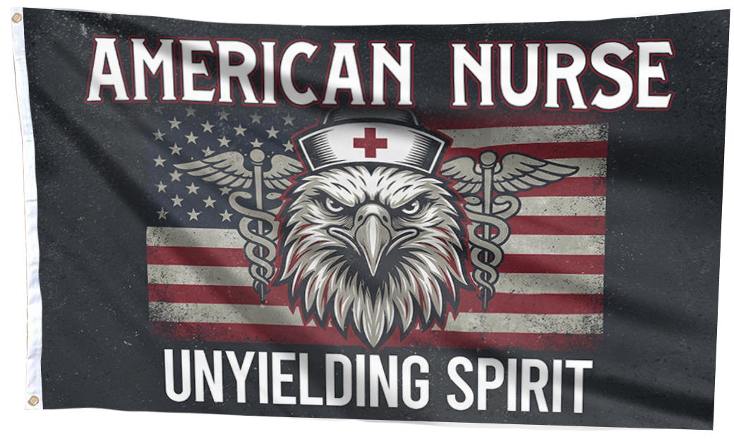 American Nurse Unyielding Spirit Flag