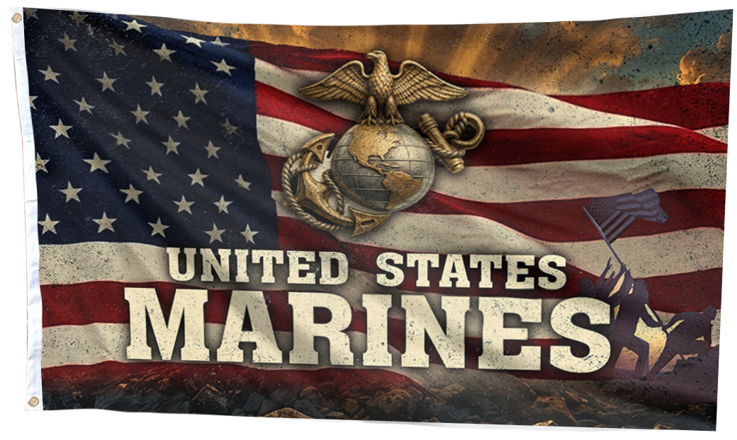 United States Marines Old USA Flag