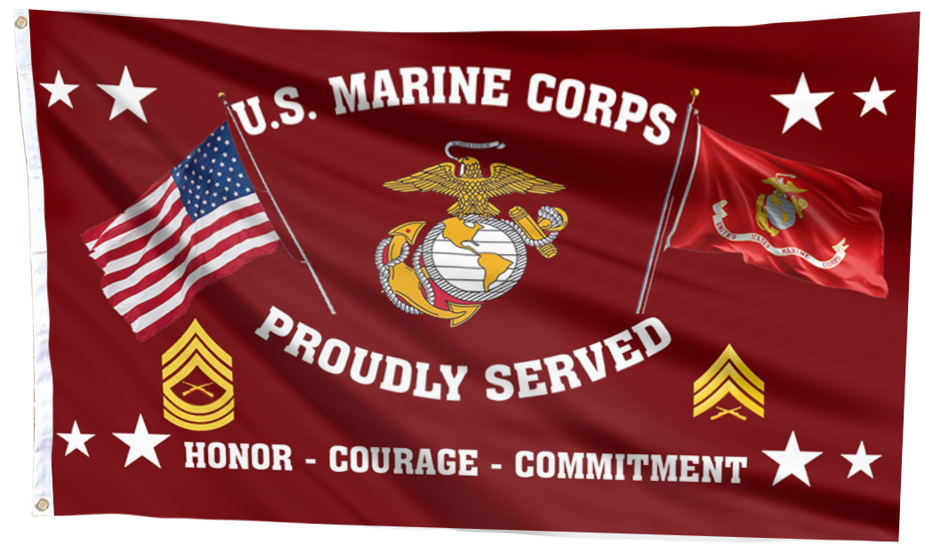 United States Marine Corps - Master Sergeant - Sergeant Flag
