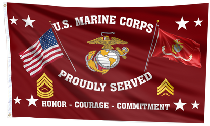 United States Marine Corps - Master Sergeant - Sergeant Flag