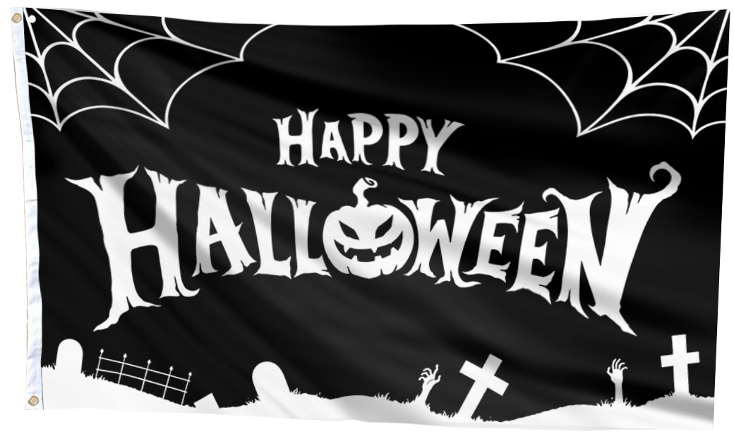 Happy Halloween Black Flag