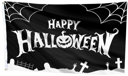 Happy Halloween Black Flag