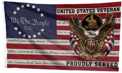We The People United States Veteran Flag