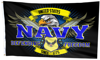 Navy Defending Freedom Since 1775 Flag