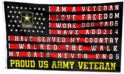 Proud US Army Veteran Flag