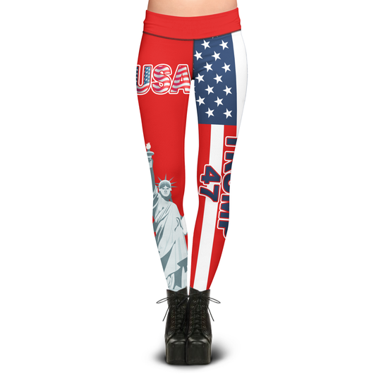 Pre-Release Limited Edition Trump 47 USA Flag - Sublimation Leggings