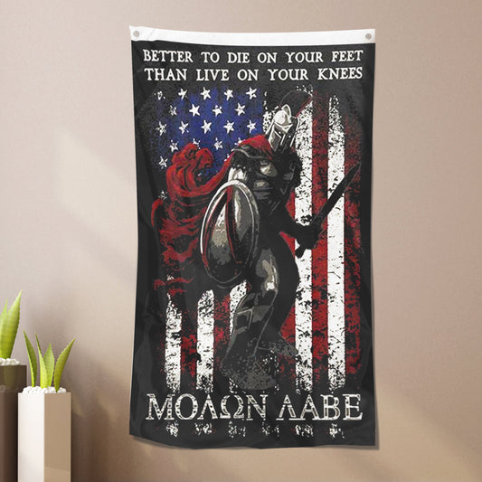 Spartan Molon Labe - Patriots Flag