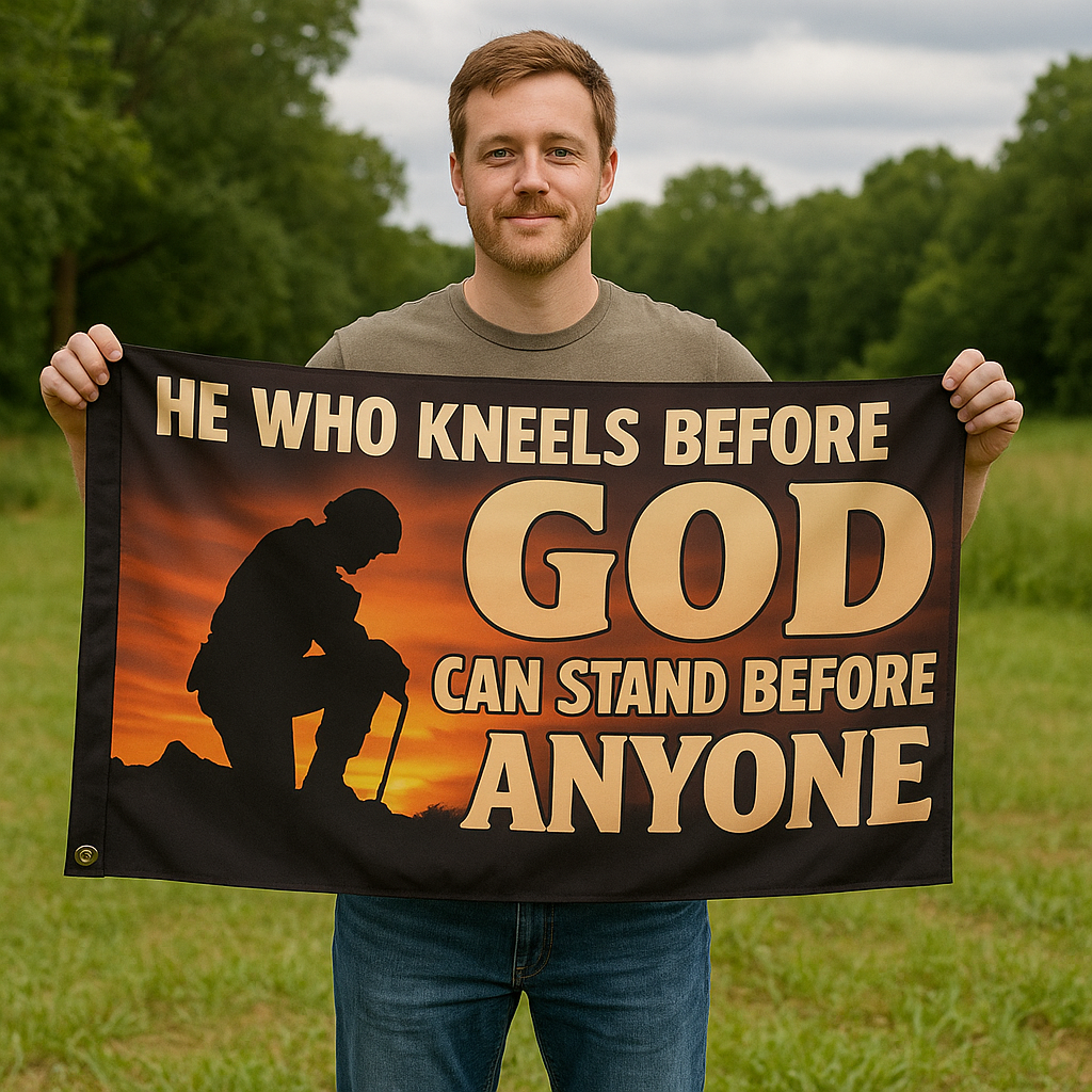He Who Kneels Before God Flag