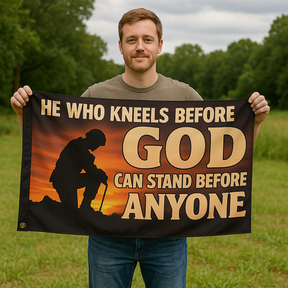 He Who Kneels Before God Flag